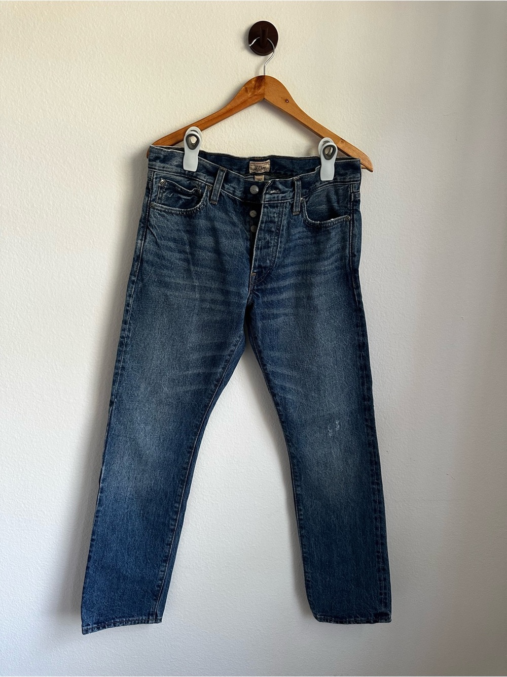 J.Crew 770 Selvage Jeans Men’s Dark Wash W30 L30 Like New Button Fly